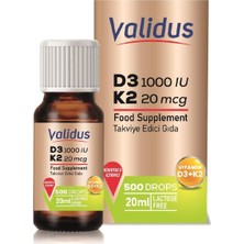 Vitamin D3 + Vitamin K2 Damla 20 ml