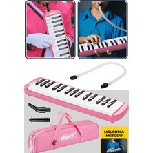 Südor 32 Tuş Melodika Bez Çantalı Melodika Set Siyah Renk Ticon Taşıma Kalplu