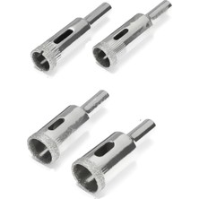 Cam Fayans Mermer Granit Porselen Delme Pancı Boru Tipi Elmas Karot Uç 10MM 12MM 14MM 16MM (4 Adet