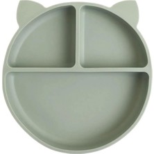 Baby Plus Vakumlu Silikon Mama Tabağı - Yeşil