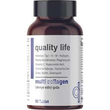 Multi Collagen 90 Tablet - Tip 1-2-3-5-10 Kolajen Msm Magnezyum C Vitamini Yumurta Kabuğu Zarı Çi