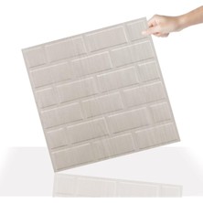 3 Boyutlu Duvar Paneli Kabartmalı Metro Desenli Pvc 41X41 Cm/ 6 Adet /1 M²