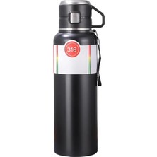 Paslanmaz Çelik 1 Litre 10 Saat Sıcak Soğuk Tutan Bardaklı Çay Kahve Su Termosu - FC938