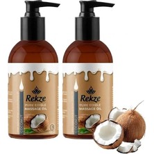 Rekze 2 Adet Hindistan Cevizi Aromalı Erotik Vücut Masaj Yağı 120 ml