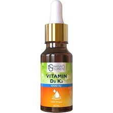 Natures Supreme Vitamin D3 + K2 20 ml Damla Aromasız Renkli