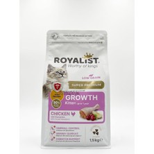 Super Premium Growth Kitten Tavuklu Kedi Maması 1,5 kg | Düşük Tahıllı, %90 Hayvansal Protein,