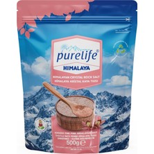 Himalaya Tuzu Iyotlu Ince Pembe 500GR | Doğal Kristal Kaya Tuzu | Gurme | Rafine Edilmemiş | Min