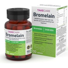 Herbal Bromelain 500MG, Alfa Lipoik Asit, C Vitamini, Kuersetin, Selenyum ve Krom Içeren 30 Tablet
