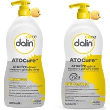 Dalin Care Atocure 2'li Set, Şampuan 400ML &amp; Vücut Losyonu 500ML, Atopik Cilt Bakım