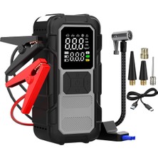 8000MAH Akü Takviye ve Lastik Şişirme Kompresörü – Taşınabilir Jump Starter, Dijital Hava P