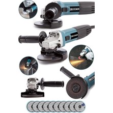 Alman 2400 Watt Profesyonel Avuç Içi Spiral Taşlama Makinesi 125 mm + 10 Disk