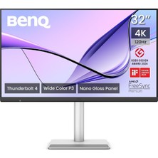MA320UG 32 4K 120Hz Nano Parlak Monitör,%98 P3 Renk Gamı, Çift Thunderbolt 4, 96W/15W, Mac Color,