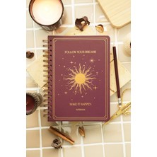Bullet Journal Edition A5 15X21 cm Spiralli Noktalı Tarihsiz Not Defteri Güneş