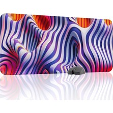 Realistik Çizgi Gaming Mouse Pad Kauçuk Kaymaz Taban Mousepad (V2, 90X40 Xxl)
