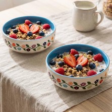 Seramik Salata Kasesi, Yulaf Granola ve Kahvaltı Kasesi, Sağlıklı Beslenme ve Diyet Kabı, Smoot