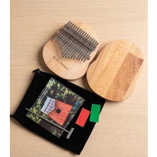 Kalimba 17 Tuşlu Ahşap Başlangıç Seviyesi Parmak Piyanosu, Doğal Renk, Müzik Aleti