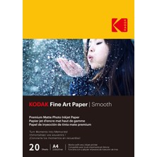 Kodak Fine Art Paper – Mat Fotoğraf Kağıdı, 20 Yaprak, 230 G/m², A4 Formatında (21 x 29,7 cm