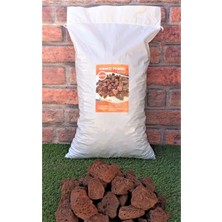 Dekoratif Pomza Taşı 10 kg 5 cm Bahçe Dekor Kırmızı Tarım Pomzası Lav Cüruf Ponza