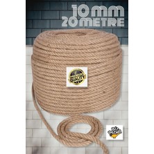 Flea Market Jüt Halat Ip 10MM 20 Metre Kendir Ip Hasır Ip Dekor Ipi, 10MM20METRE-TB