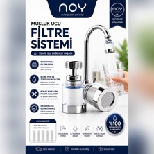 NOY Filtreli Musluk Ucu 5 Yedek Filtre Dahil 360 Derece Döner Su Arıtıcı Kireç Önleyici