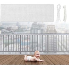 Banister Guard Balkon Ağı Çocuklar Evcil Hayvanlar Için 15 x 3 Ft Merdiven Ağı Bebek Çiti Kap