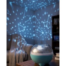 Yamanhobi Bluetooth Bağlantılı Gece Lambası Yıldız Projeksiyon Işığı 7 Renk Efekti ve Zama