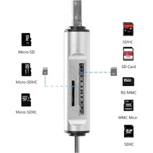 5848 Type C USB Kart Okuyucu Micro Sd Card Reader Çevirici Dönüştürücü Adaptör