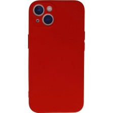 Eseno Select Apple iPhone 13 Mini Kılıf Nano Içi Kadife Silikon - Kırmızı