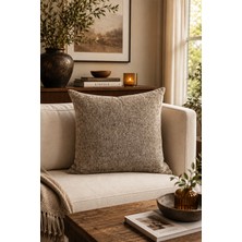 Fuly Consept Home Design Fuly Consept Vizon Bej Dokulu Kırlent Kılıfı 43X43 cm Dekoratif Yastık Kılıfı