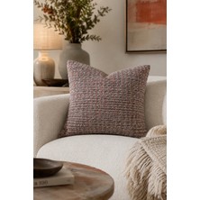 Fuly Consept Home Design Fuly Consept 43X43 Çok Renkli Dokulu Dekoratif Kırlent Kılıfı Gri Turuncu Modern