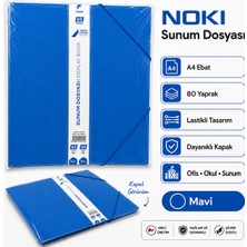 Noki Nokı A4 Lastikli Sunum Dosyası 80 Yaprak Display Book – Renk Seçenekli