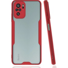 The Gencoo Xiaomi Redmi Note 10 Kılıf Platin Silikon - Kırmızı