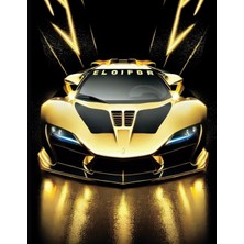 Kazan Hobi Sketch Book – Golden Car - 8,5X11 Inches - 120 Pages – Unlined Sheets – For Drawing, Writing, Painting, Sketching And Doodling