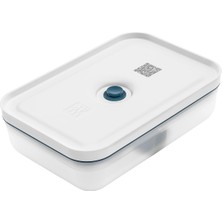 Zwilling Fresh & Save Vakumlu Yemek Taşıma Kabı, L Düz, Plastik, Yari Şeffaf-Akdeniz Mavisi