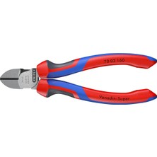 Knipex Diyagonal Kesiciler Siyah Atramentize Edilmiş, Çok Bileşenli Saplarla 160 mm 70 02 160