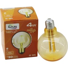 MiraLive 4W - E27 Gold Color Flament Rustik Ampul 400LUMEN - 2200K Kırılmaz Gövde BX40