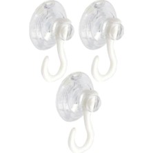 Askılı Vantuz Öpücük 3 cm 3 Adet Kancalı Cam Vantuzu Cam Askısı Pvc Vantuz Mutfak Banyo Penc