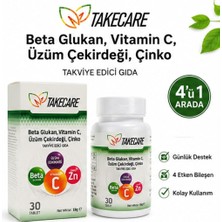 Take Care Beta Glukan Vitamin C Çinko Üzüm Çekirdeği Içeren 30 Adet Takviye Edici Tablet