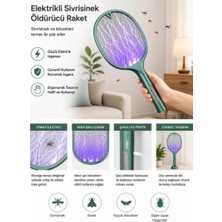 Tekno Time 3 In 1 Katlanabilir Şarjlı Sinek Raketi