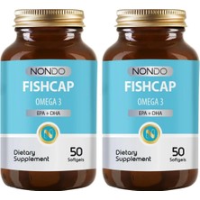 Nondo Fishcap Balık Yağı Omega 3 Epa Dha 1000 Mg 50 Yumuşak Jelatin Softgel Kapsül (2 Paketi)