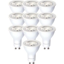 4W (50W) LED Spot Ampul Gün Işığı 4000K - 10 Adet Çanak Lamba - Avize Ampulu