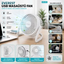 İlk El Grup USB Şarjlı - Pvc Gövde 14.5X14.1CM Masa Üstü Fan - Vantilatör EFN-505 BX40