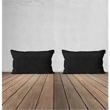 Goccia Home 2'li Kadife Dokulu Kırlent Kılıfı Acı Kahve Acı Kahve