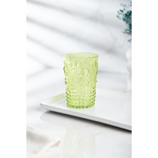 Bezos Akrilik Yeşil Tekli Kısa Bardak & Su Meşrubat Kahve Yanı Bardağı 400 ml ( Cam Değildir )
