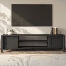 İnarch Dizayn Inarch Dizayn Gina Tv Sehpası – Modern 2 Kapaklı Profil Ayaklı Tasarım