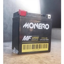 Monero 12V 12AH Amper Jel Akü YTX14-BS 14 Amper Ebatlarında Motosiklet - Atv Akü Ebatlar: 151 * 8