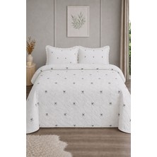 Uçkan Home %100 Pamuk Çift Kişilik Yatak Örtüsü Seti Fırfırlı