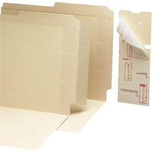 End Tab Converters For Folders, 3 1/4 x 9 1/4, Manila, 500/BOX