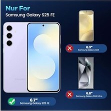 Sidelya Aksesuar -  Galaxy S25 Fe ile Uyumlu Kılıf Lansman Kamera Korumalı Içi Kadife Yumuşak Renkli Silikon Mat Süet Kapak - Siyah