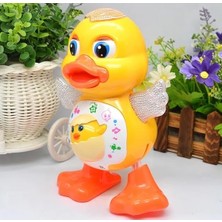 Danseden Şarkı Söyleyen Hareketli Peluş Ördek Şarjlı - Cute Sarı